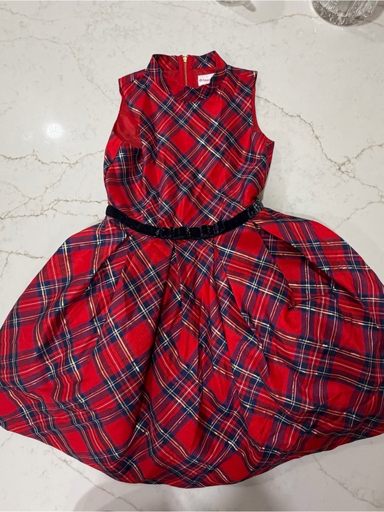 American Girl Other - American Girl Pretty Plaid Christmas Holiday Dress Girls Size 10 Tartan Velvet